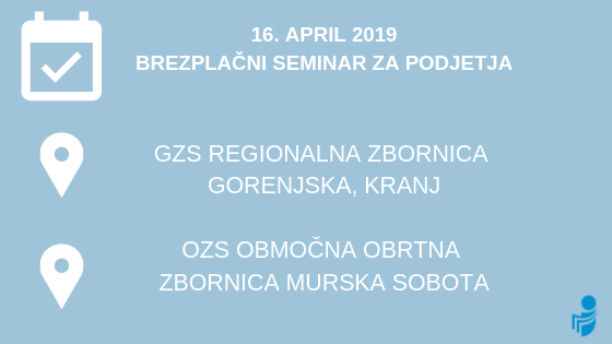 Napoved brezplačnega seminarja v Kranju in Murski Soboti. 